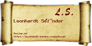 Leonhardt Sándor névjegykártya