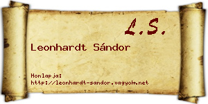 Leonhardt Sándor névjegykártya