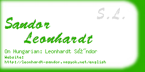 sandor leonhardt business card